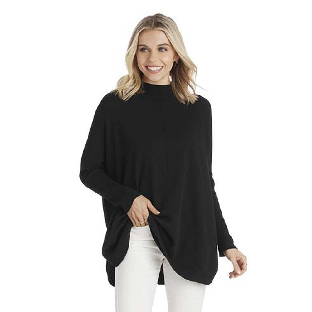 Women's Mud Pie Ellis Mock Neck Black Sweater