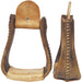 Deluxe Rawhide Covered Wood Bell Stirrups