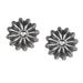 Silver Flower Concho Earrings