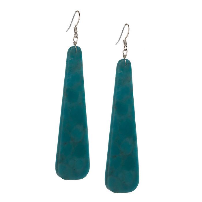 Turquoise Medium Slab Earrings