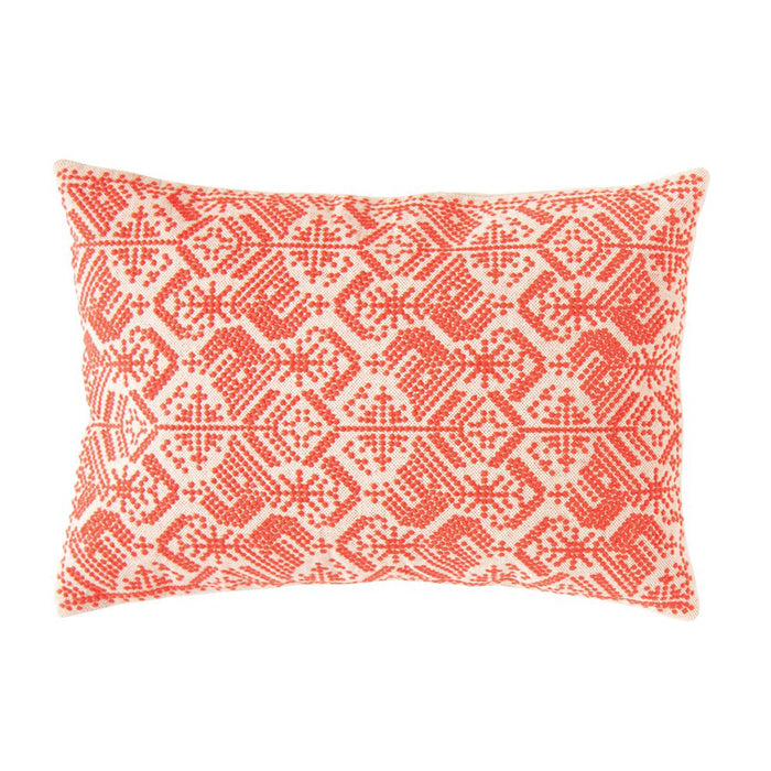 Red Cotton Embroidered Pillow