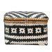 Large Black and White Hand Woven Bamboo Box