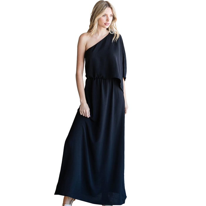 Women's Jodifl Black One Shoulder Maxi Dress