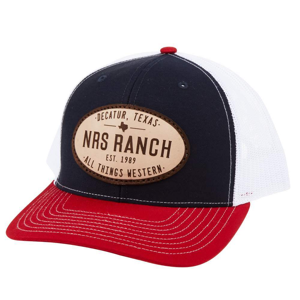 Carroll Leather NRS Oval Ranch Logo Cap