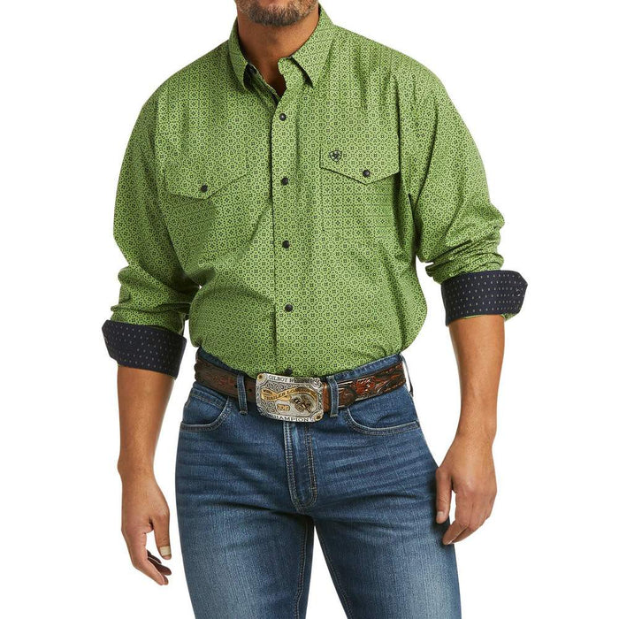 Men's Relentless Hardy Green Print Shirt