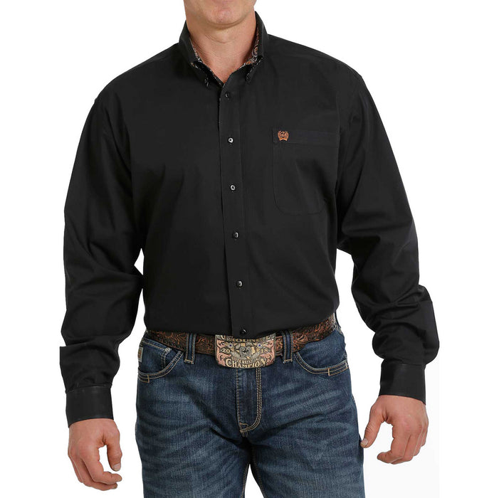 Men's Cinch Long Sleeve Black Shirt