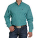 Men's Cinch Turquoise and Gray Print Shirt