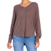 Women's Peachy Long Sleeve Top in Cocoa