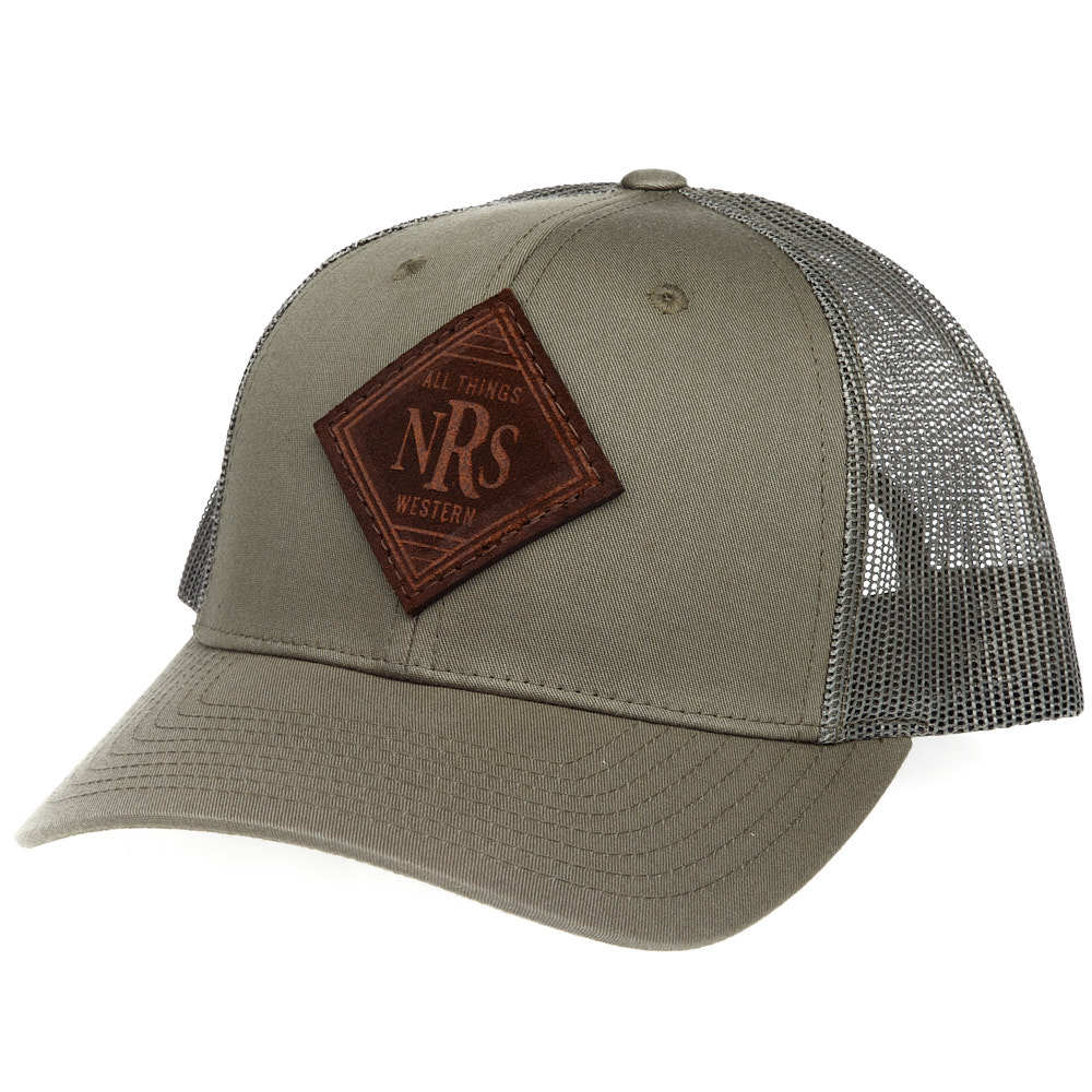 NRS Leather Patch Loden Cap