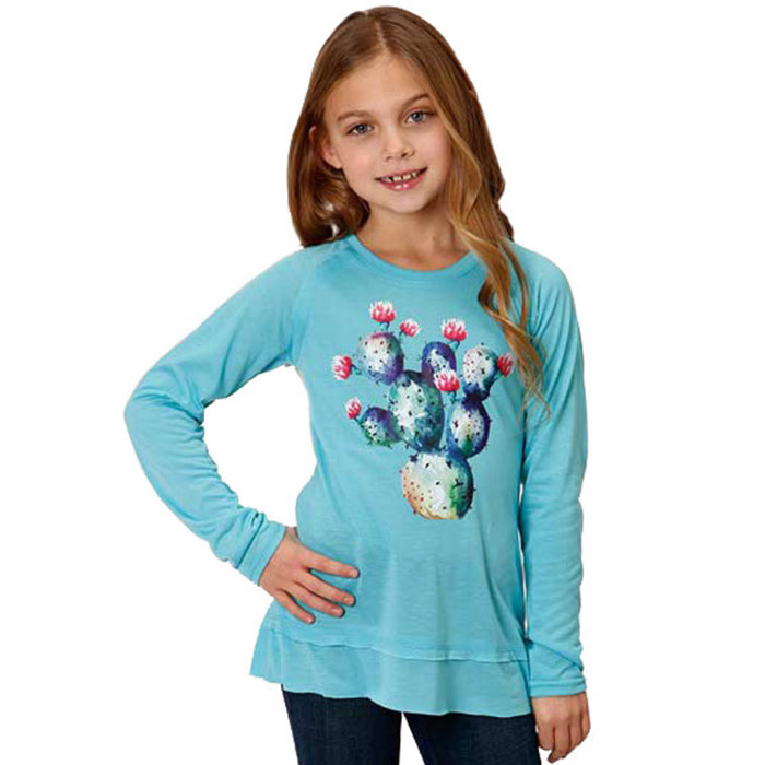 Girl's Roper Cactus Graphic Long Sleeve T-Shirt