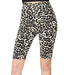 Women's Leopard Print High Rise Biker Short