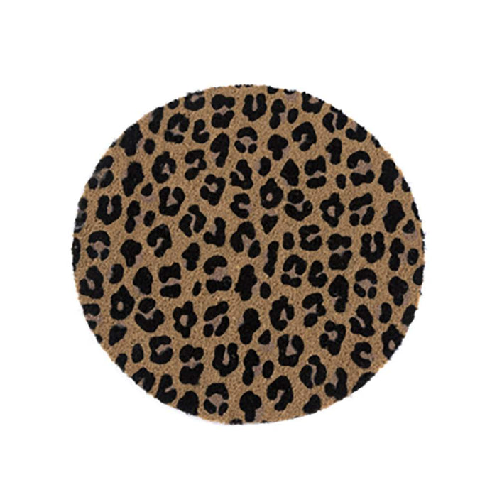 Round Leopard Doormat