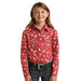 Girl's Panhandle Western Print Long Sleeve Snap Shirt