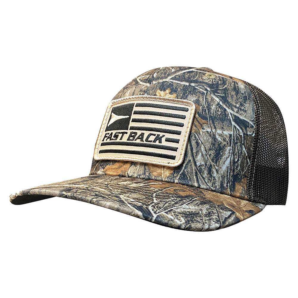 Fastback Camo/Brown Patch Cap