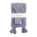 Chenille Grey Scarf and Glove Set