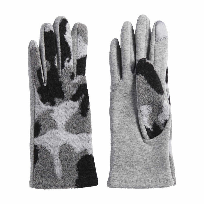 Mud Pie Grey Camo Gloves