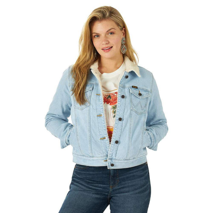 Jean jacket with sherpa lining womens best sale