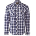 Men's Wrangler Retro Blue Plaid Modern Two Pocket Snap Shirt