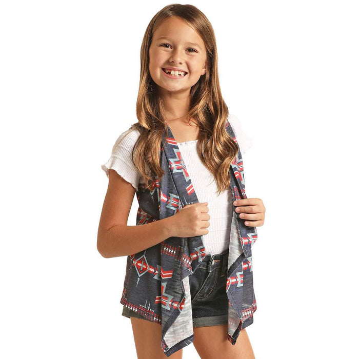 Rock & Roll Girls Americana Print Vest