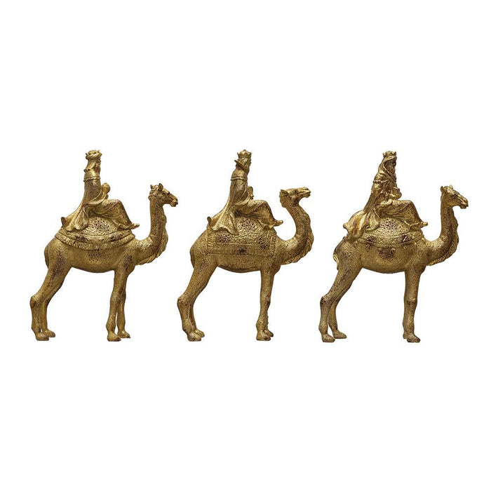 Gold Finish Wiseman on Camel