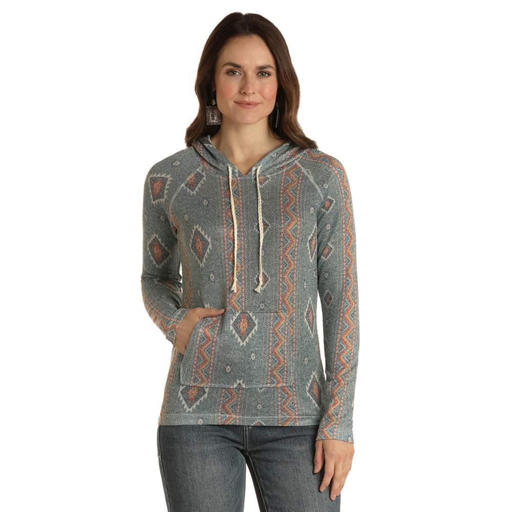 PANHANDLE Women's Aztec Print Sweater Knit Hoodie — NRS