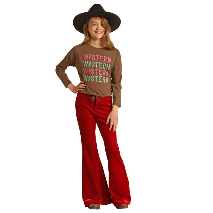 Rock & Roll Denim Red Corduroy Bell Bottoms