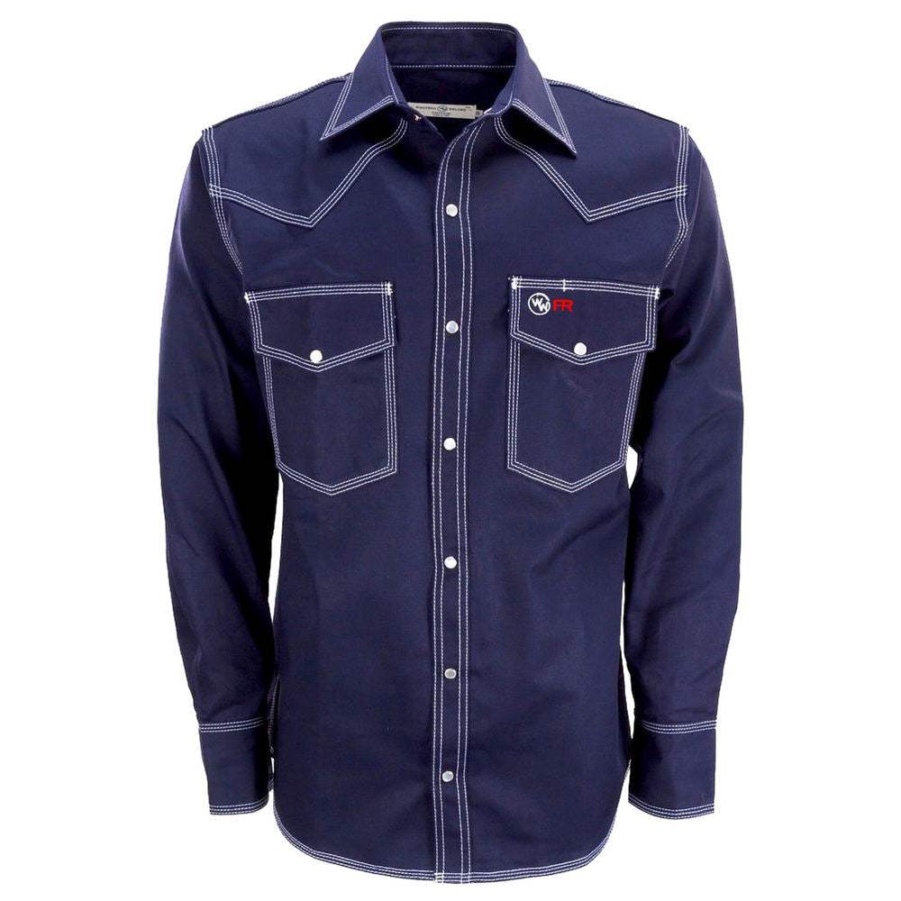 Western Welder Mens FR Yoke Triple Stitched Cotton Twill Welding Shirt