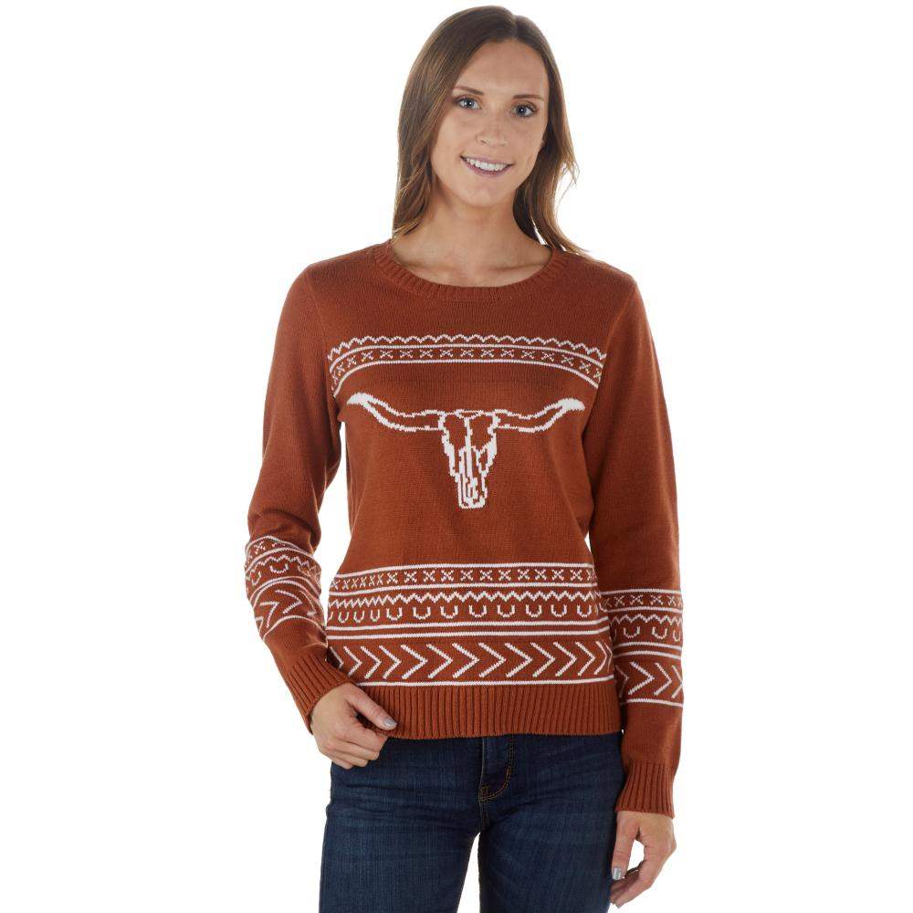 Cotton and Rye Women's Long Rust Horn Sweater