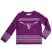 Girl's Longhorn Purple Sweater