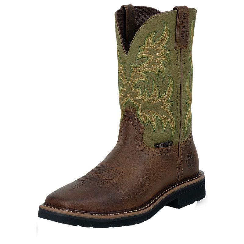 Justin Boots Men's Rowdy Brown Hunter Cowboy Boots — NRS