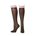 Women's Blazin Roxx Brown Zig Zag With Pink Ruffle Top Boot Socks