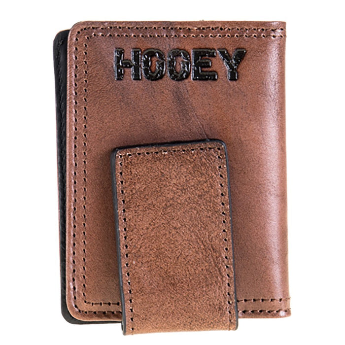 Hooey Leather Bi-Fold Wallet with Oil Derrick