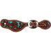 Youth Turquoise Inlay Spur Straps With Dots
