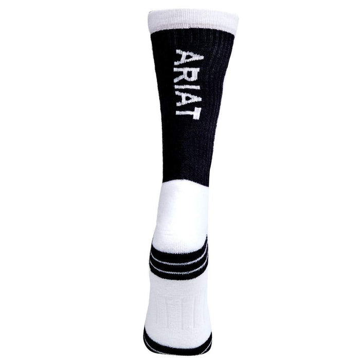 Nestery Hoisery Unisex Ariat Venttex White 2pk Mid Calf Performance Socks