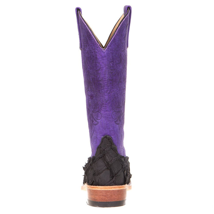 Women`s Matte Black Bass With 13in. Purple Top Boot