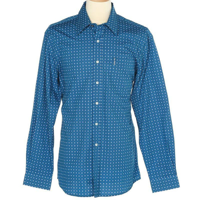 Men's Cinch Modern Fit Blue Long Sleeve Shirt
