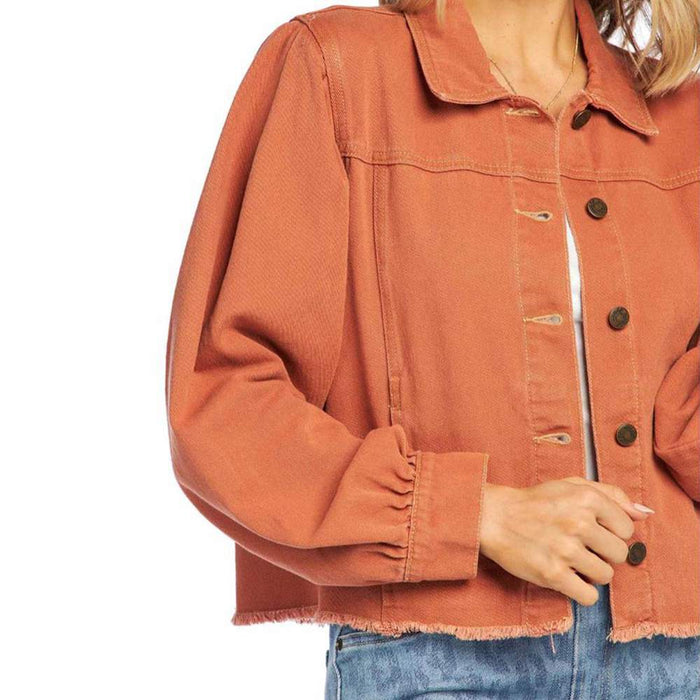 Mud Pie Women's Florence Rust Denim Jacket