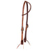 NRS Tack Two Tone Latigo Lined Single Ear Headstall with Brown Stitching