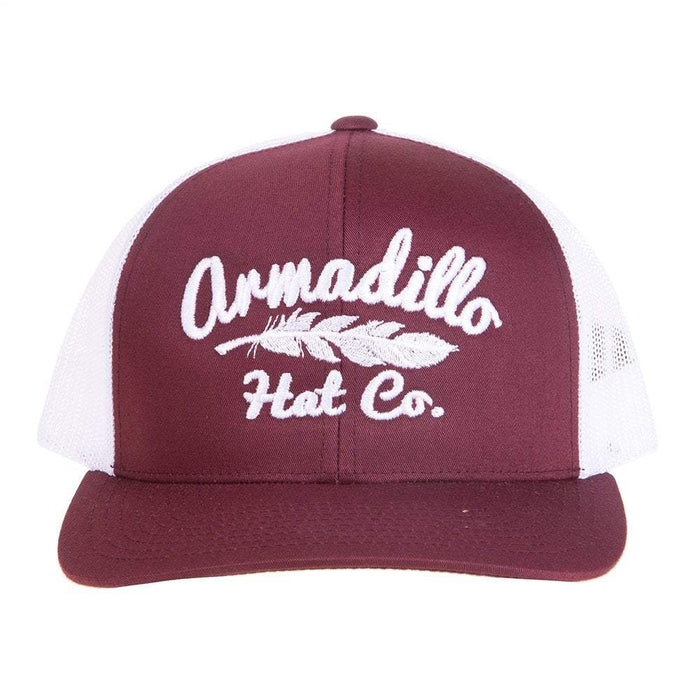 Armadillo Hat Co Sarge Maroon Logo Cap