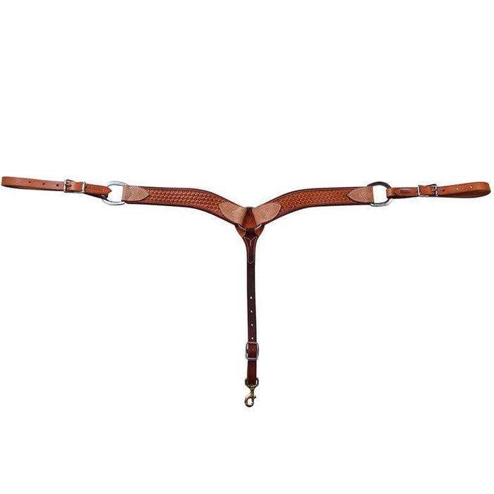 Martin 2in Basket Stamp Natural Skirting Leather Breast Collar