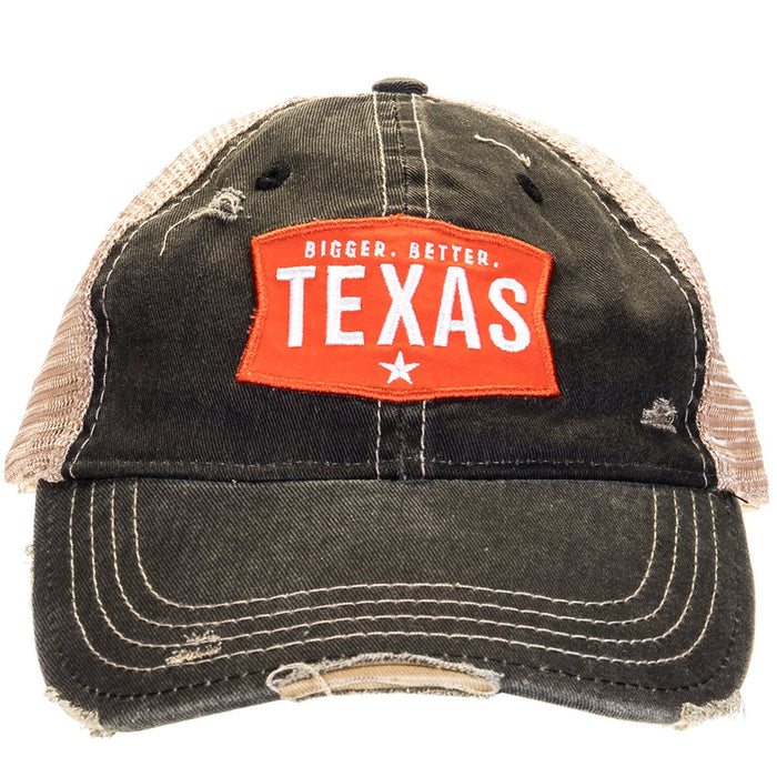 Mason Jar Label Bigger, Better Texas Snapback Cap