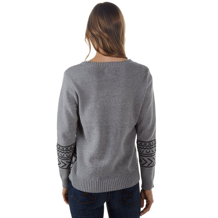 Women's Grey Longhorn Sweater