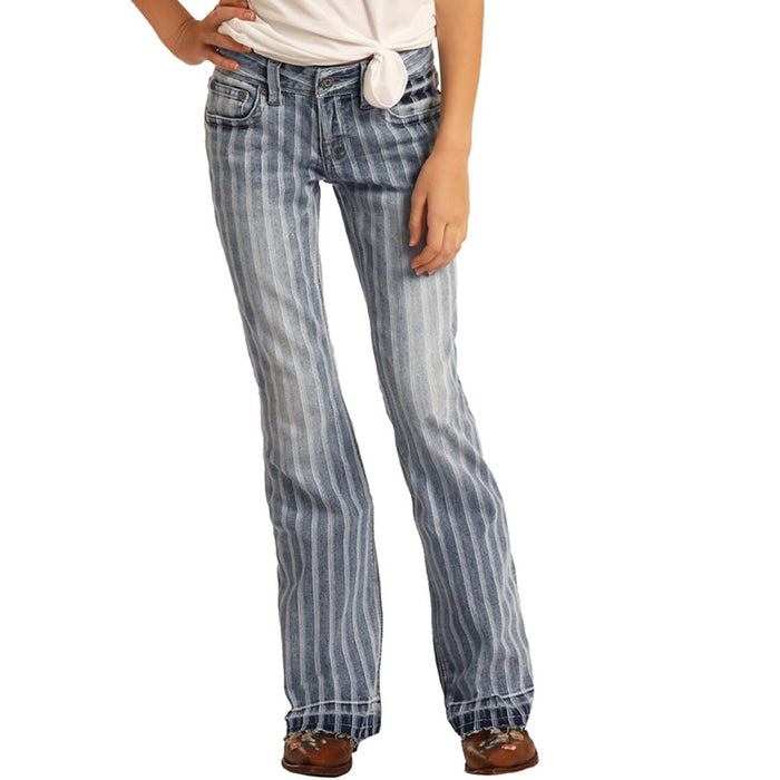 Girl's Rock N Roll Cowgirl Striped Trouser