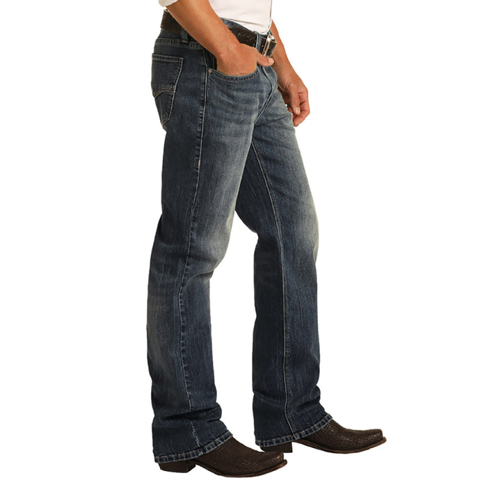 Men's Rock and Roll Denim Vintage 46 Double Barrel Dark Jeans