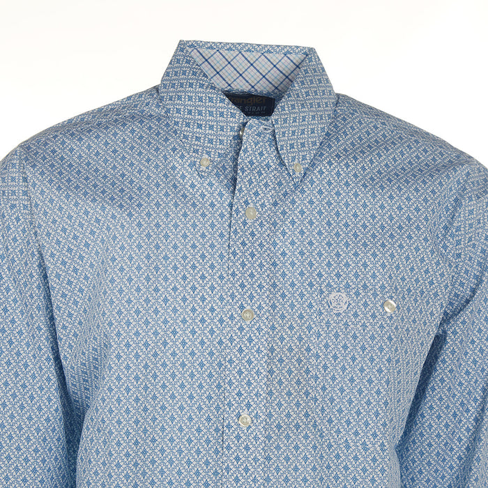 Men's Wrangler George Strait Blue Print Shirt