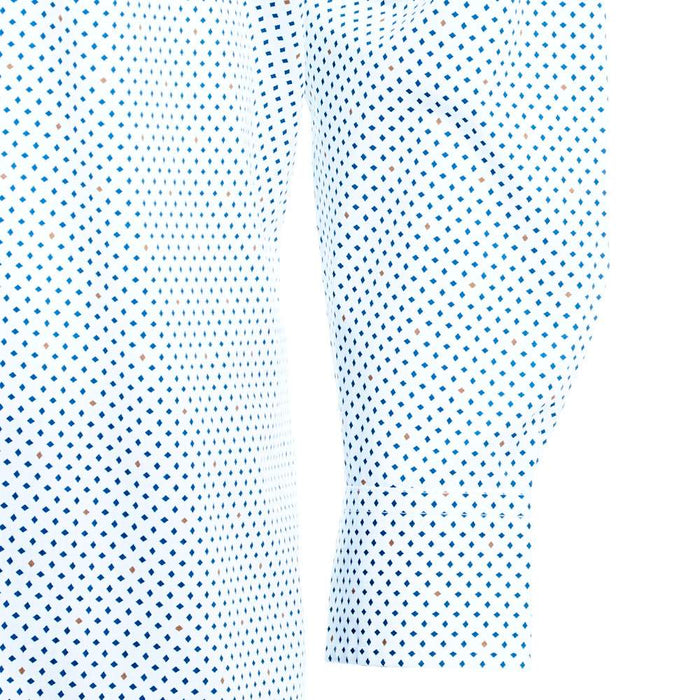 Wrangler Men's George Strait White /Blue Printed Buttondown