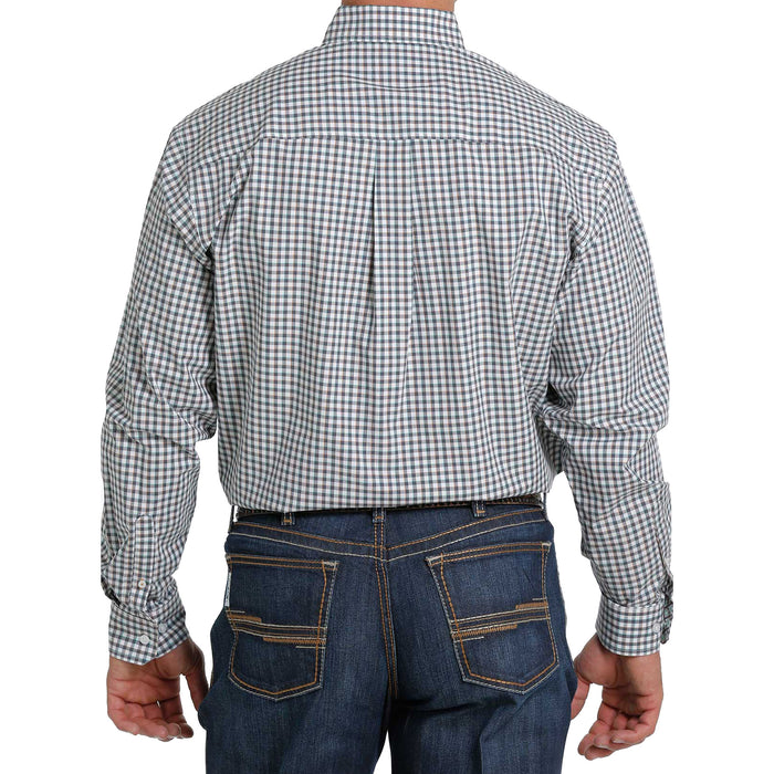 Men's Cinch Gray Check Plaid Shirt