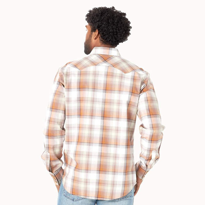 Men's Wrangler Retro Brown Plaid Shirt