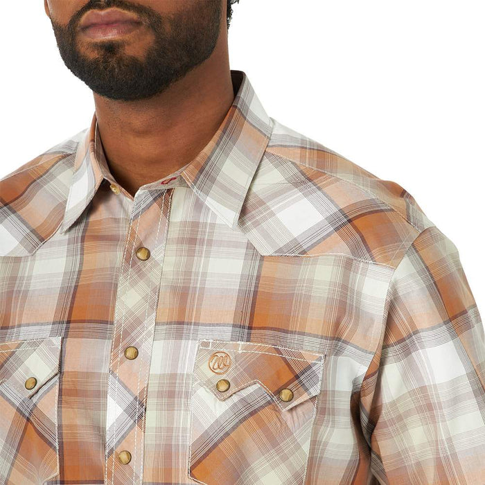 Men's Wrangler Retro Brown Plaid Shirt