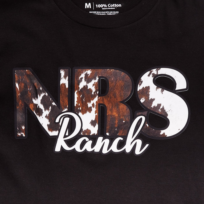 NRS Cowprint Black Tee Shirt